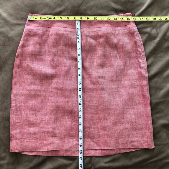 Ann Taylor LOFT linen/rayon red and white EUC - Picture 3 of 8